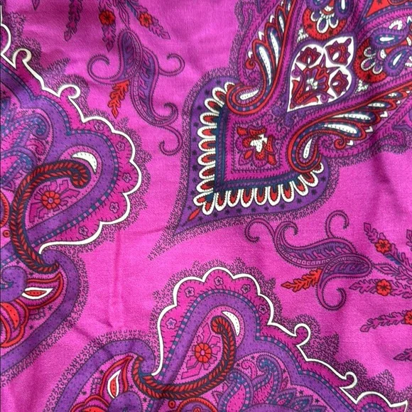 J. Crew Magenta and Purple Paisley Blouse - Picture 3 of 3